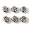 Imagen de Acero Inoxidable Cuentas Dados Tono de Plata 10mm x 9mm, Agujero: Aprox 1.9mm, 2 Unidades