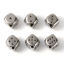ステンレス鋼 ビーズ サイコロ シルバートーン 10mm x 9mm、 穴：約 1.9mm、 2 個 の画像