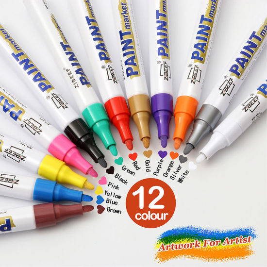 Picture of Plastic Marker Pen Mixed Color 14.5cm, 1 Box (12 Pcs/Box)