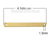 Picture of Brass Connectors Findings Rectangle 18K Gold Plated 41mm(1 5/8") x 4mm( 1/8"), 10 PCs                                                                                                                                                                         