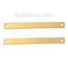 Picture of Brass Connectors Findings Rectangle 18K Gold Plated 41mm(1 5/8") x 4mm( 1/8"), 10 PCs                                                                                                                                                                         