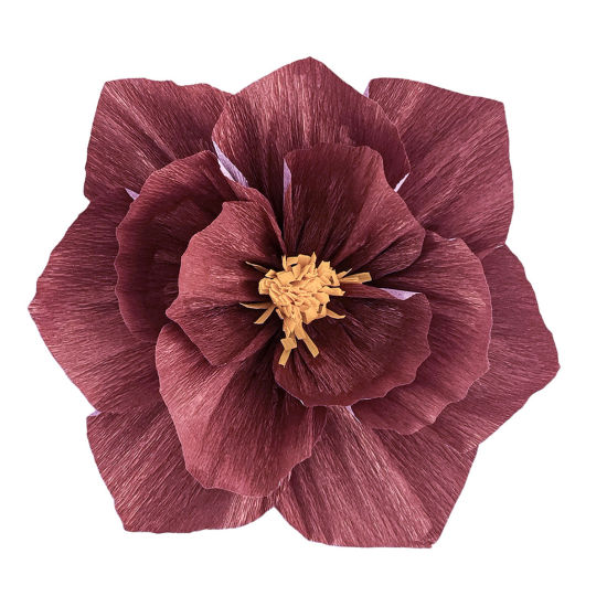 Picture of Paper Party Decorations Flower Ball Wine Red Flower 20cm Dia., 2 PCs