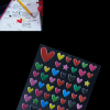 Picture of Easter Sponge Valentine's Day DIY Scrapbook Deco Stickers Multicolor Hearts At Random 17cm(6 6/8") x 9cm(3 4/8"), 1 Sheet