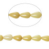 Imagen de Ágata Cuentas Flojas Gota Amarillo 13mm x9mm - 12mm x8mm, Agujero: acerca de 1mm, 39.3cm 32 unidades por 1 Sarta
