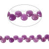 Picture of Agate (Natural & Dyed) Loose Beads Teardrop Purple About 13mm(4/8") x 13mm(4/8"), Hole: Approx 1.2mm, 35cm(13 6/8") long, 1 Strand (Approx 49 PCs/Strand)