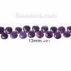 Imagen de Ágata Cuentas Flojas Gota Morado 13mm x 13mm, Agujero: acerca de 1.2mm, 36.9cm 49 unidades por 1 Sarta