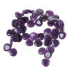 Imagen de Ágata Cuentas Flojas Gota Morado 13mm x 13mm, Agujero: acerca de 1.2mm, 36.9cm 49 unidades por 1 Sarta