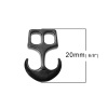Picture of Hook Clasp For Leather Rope Bracelet Gunmetal (Fits 4.7mm x3.5mm Cord) 20mm x 14mm, 50 PCs