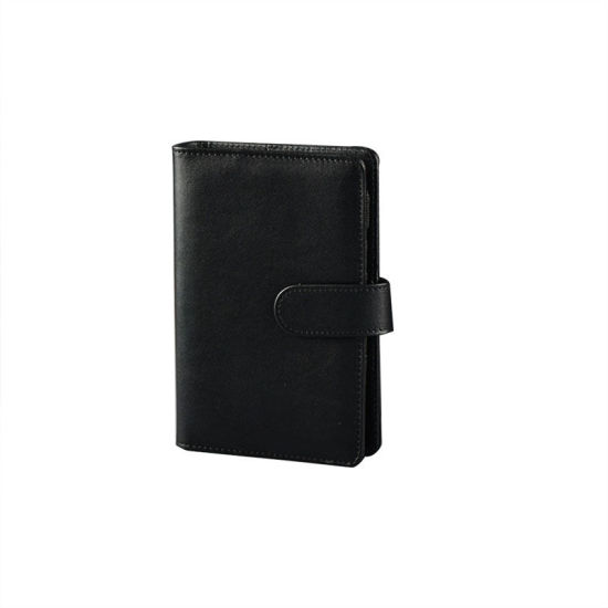 黒-A5磁気バックルノートブックレトロPUカバーバインダー、内側の筆記用紙なし、1 冊 の画像