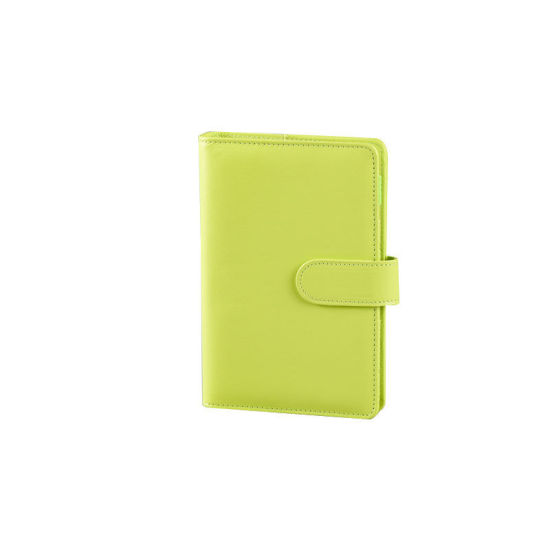 Изображение Grass Green - A6 Magnetic Buckle Notebook Retro PU Cover Binder Without Inner Writing Paper, 1 Copy
