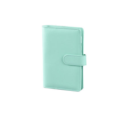 Bild von Mintgrün - A6 Magnetische Schnalle Notizbuch Retro PU Cover Binder ohne inneres Schreibpapier, 1 Kopie