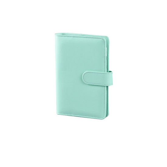 Image de Vert menthe - Carnet de notes à boucle magnétique A6, reliure de couverture en PU rétro sans papier à lettres intérieur, 1 Cahier