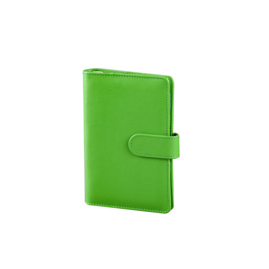 Image de Vert foncé - Carnet de notes à boucle magnétique A6, reliure de couverture en PU rétro sans papier à lettres intérieur, 1 Cahier