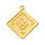 Zinc Based Alloy Pendants Rhombus Gold Plated Filigree 31mm x 27mm, 20 PCs の画像