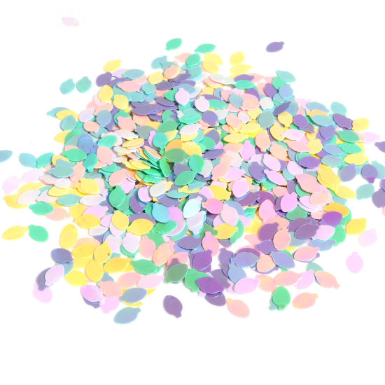 Image de Paillettes Noël en PVC Forme Ampoule Couleur au Hasard Couleur AB 7mm x 5mm , 10000 Pcs