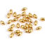 Immagine di Ottone Perline 18K Vero Oro Placcato Ovale Circa 5mmx 3mm, Foro:Circa 1mm, 10 Pz