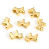 Изображение 5 ШТ Экологичный Латунь Мемориалдомашних любимецов Бусины для изготовления ювелирных изделий 18K настоящее золото с покрытием Собака 10мм x 8мм, Отверстие:примерно 1.7мм