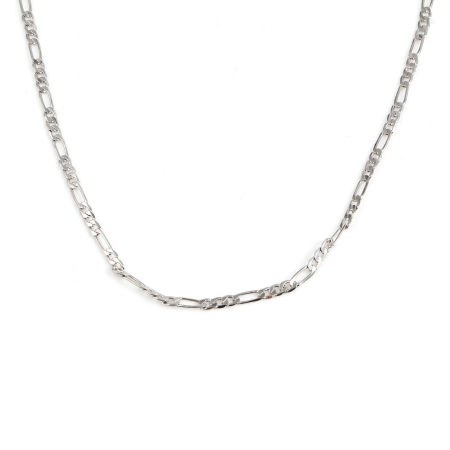 Picture of Brass Necklace Link Chain Real Platinum Plated 46cm(18 1/8") long, 1 Piece