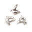 Zinc Based Alloy Religious Spacer Beads Pigeon Animal Silver Tone About 14mm x 13mm, Hole: Approx 1.5mm, 10 PCs の画像