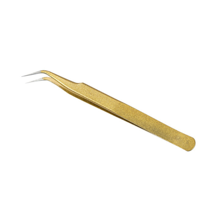 Bild von Edelstahl DIY Werkzeuge Ellenbogen Pinzette Golden 12.1cm x 1cm, 1 Stück