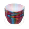 Picture of Paper Wedding Party Cup Cake Wrapper Round Multicolor Rainbow Pattern 70mm(2 6/8") x 32mm(1 2/8"), 1 Box(100 PCs/Box)