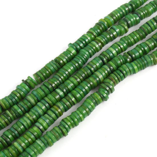 Image de Perles en Coquille Rond Vert Foncé à Strass Coloré 8mm Dia, Taille de Trou: 1mm, 39cm - 38.5cm long, 1 Enfilade （Env. 170 Pcs/Enfilade)