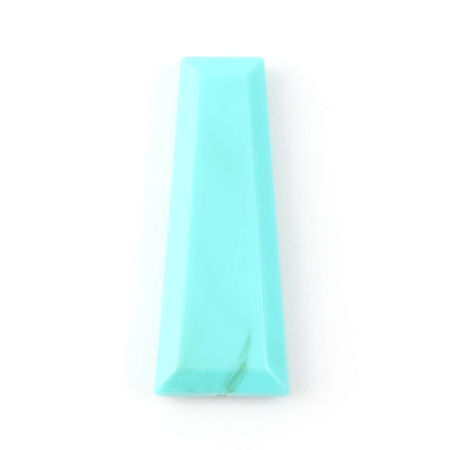 Bild von Acryl Perlen Trapez Cyan Imitat Howlith ca. 40mm x 16mm, Loch:ca. 2mm, 20 Stück