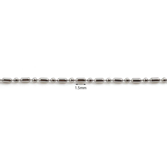 Picture of Stainless Steel Ball Chain Silver Tone 1.5mm, 2 M
