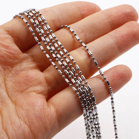 Picture of Stainless Steel Ball Chain Silver Tone 1.5mm, 2 M