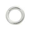 Picture of 1mm Iron Based Alloy Open Jump Rings Findings Round Silver Plated 6mm Dia, 1000 PCs