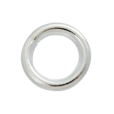 1000 PCs 6mm Dia., 1mm(18 gauge) Iron Based Alloy Open Jump Rings Findings For Jewelry Making Silver Plated Round