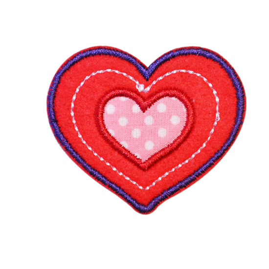 Picture of Fabric Iron On Patches Appliques (With Glue Back) Craft Red Heart 5cm x 4cm, 5 PCs