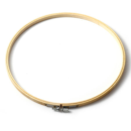 Image de Bamboo Embroidery Hoop Round Natural 2 PCs