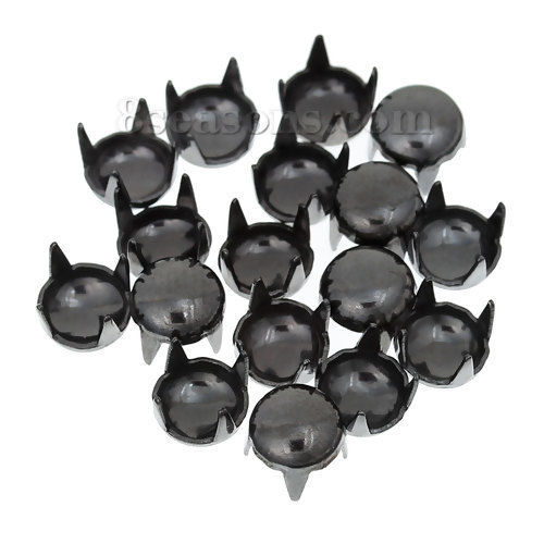 Picture of Brass Spike Rivets Studs Round Dome Gunmetal 5mm( 2/8") Dia, 500 PCs