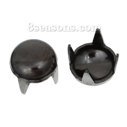 Picture of Brass Spike Rivets Studs Round Dome Gunmetal 5mm( 2/8") Dia, 500 PCs