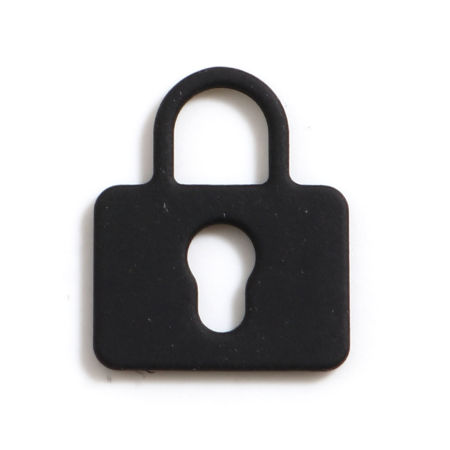 Picture of Zinc Based Alloy Charms Black Painted 10 PCs