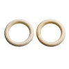 Picture of Hinoki Wood Closed Soldered Jump Rings Findings Round Natural 6.4cm Dia, 10 PCs