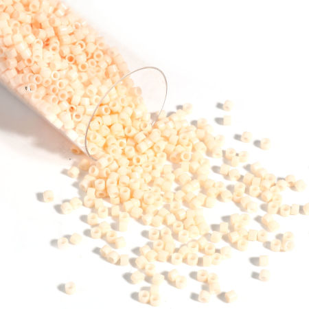 Image de Miyuki Perles de Rocailles en Verre Rond Abricot Beige Env. 2mm Dia., Trou: Env. 0.7mm, 1 Bouteille