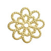 Bild von Filigran Verbinder Verzierung Blumen Vergoldet 14mm x 14mm, 100 Stück