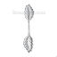 Picture of Brass Pendant Fold Over Pinch Bails Clasps Leaf Silver Plated 34mm(1 3/8") x 7mm( 2/8"), 20 PCs