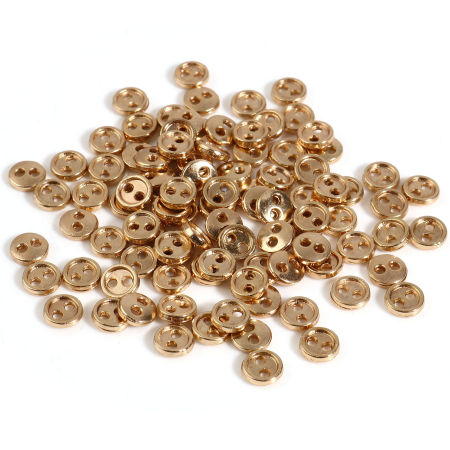 Picture of Zinc Based Alloy Metal Sewing Buttons Two Holes Multicolor Round 50 PCs