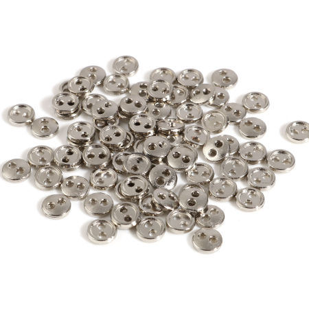 Picture of Zinc Based Alloy Metal Sewing Buttons Two Holes Multicolor Round 50 PCs