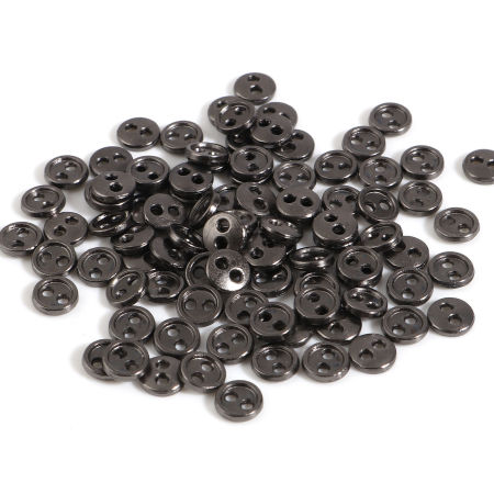 Picture of Zinc Based Alloy Metal Sewing Buttons Two Holes Multicolor Round 50 PCs