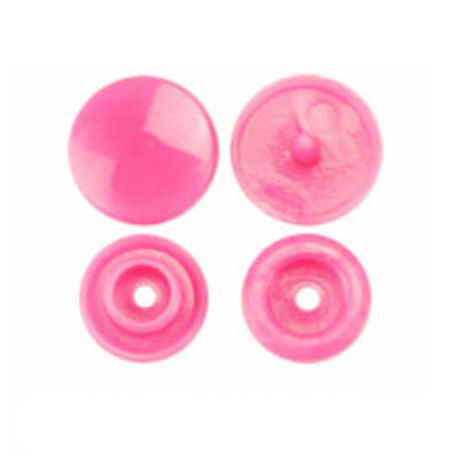 Imagen de Resina Botón Snap Fasteners Ronda Rosado 12mm x 6.8mm, 10 Paquetes