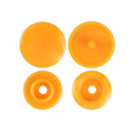 Imagen de Resina Botón Snap Fasteners Ronda Naranja 12mm x 6.8mm, 10 Paquetes