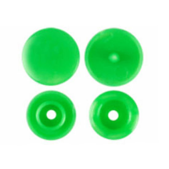 Image de Bouton Pression à Griffe en Résine Rond Vert 12mm x 6.8mm, 10 Paquets