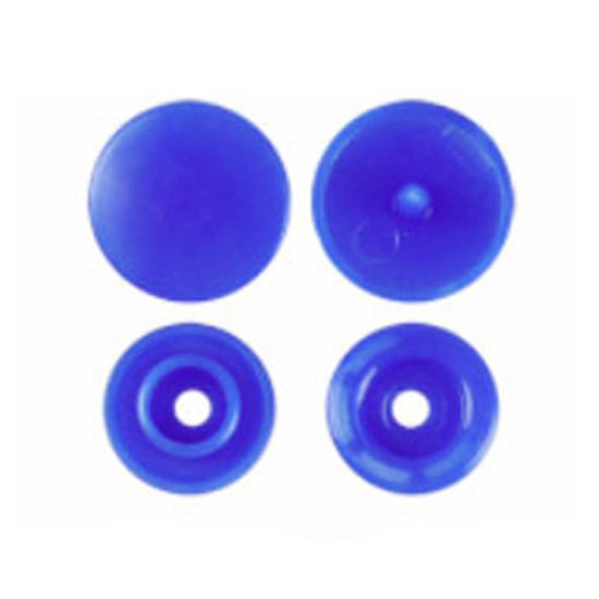 Image de Bouton Pression à Griffe en Résine Rond Saphir 12mm x 6.8mm, 10 Paquets