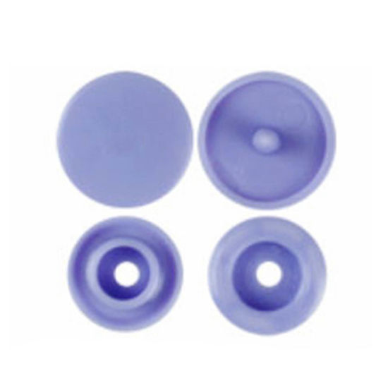 Image de Bouton Pression à Griffe en Résine Rond Violet 12mm x 6.8mm, 10 Paquets