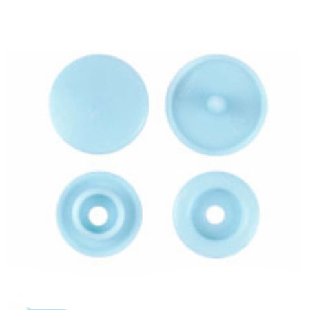 Imagen de Resina Botón Snap Fasteners Ronda Azul Claro 12mm x 6.8mm, 10 Paquetes
