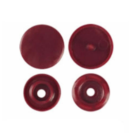 Imagen de Resina Botón Snap Fasteners Ronda Rojo oscuro 12mm x 6.8mm, 10 Paquetes
